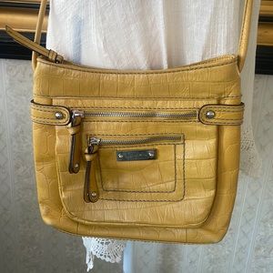 Tignanello crossbody purse mustard yellow